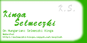 kinga selmeczki business card